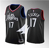 Men's Los Angeles Clippers #17 P.j. Tucker Black Statement Edition Stitched Jersey Dzhi,baseball caps,new era cap wholesale,wholesale hats